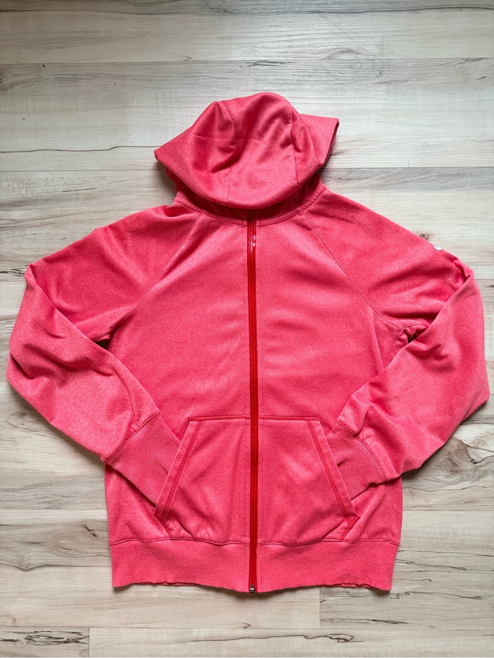 Nike Full Zip Hooded Jacket Coral/Pink Lightweight Athletic Jacket Size M